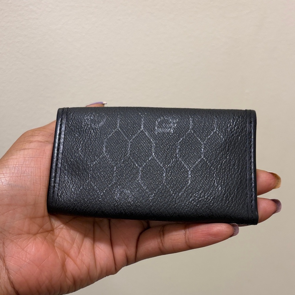 Authentic Vintage Christian Dior Black Leather 6 Ring Key Holder Wallet Case - Picture 4 of 7